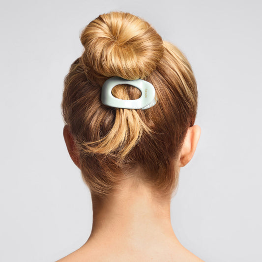 KITSCH Sage Leaf Flat Cloud Clip Small — model hair shot