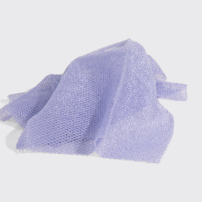 Close-up of ocean blue recycled mesh netting