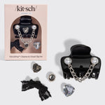 KitschPop Vintage Black Cloud Clip & Charms Set - hero product shot
