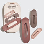 KITSCH Terracotta Ultra Glossy Flat Lay Claw Clips 3pc — model hero shot