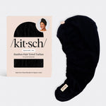 Black Microfiber Hair Towel, KITSCH