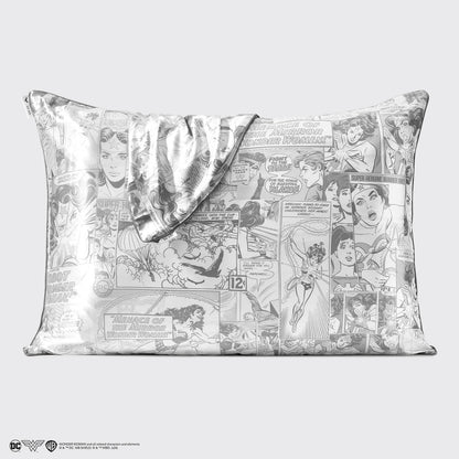 Kitsch x Wonder Woman Comic Print Standard Satin Pillowcase