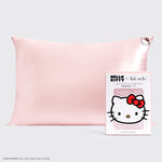Hello Kitty x KITSCH Solid Pink Kitty Face Standard Satin Pillowcase — hero view