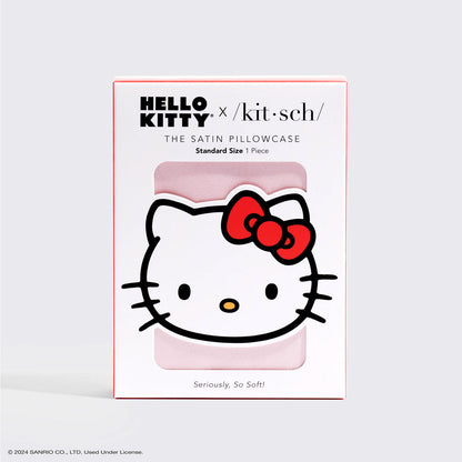 Hello Kitty x KITSCH Solid Pink Kitty Face Standard Satin Pillowcase — packaging