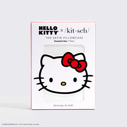 Hello Kitty x KITSCH Ivory Kitty Bow Satin Pillowcase — packaging