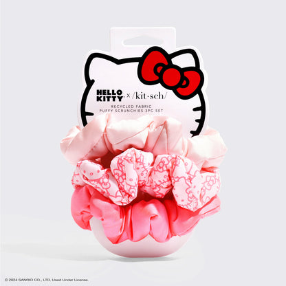 Hello Kitty x KITSCH Recycled Fabric Puffy Scrunchies 3pc Set — packaging