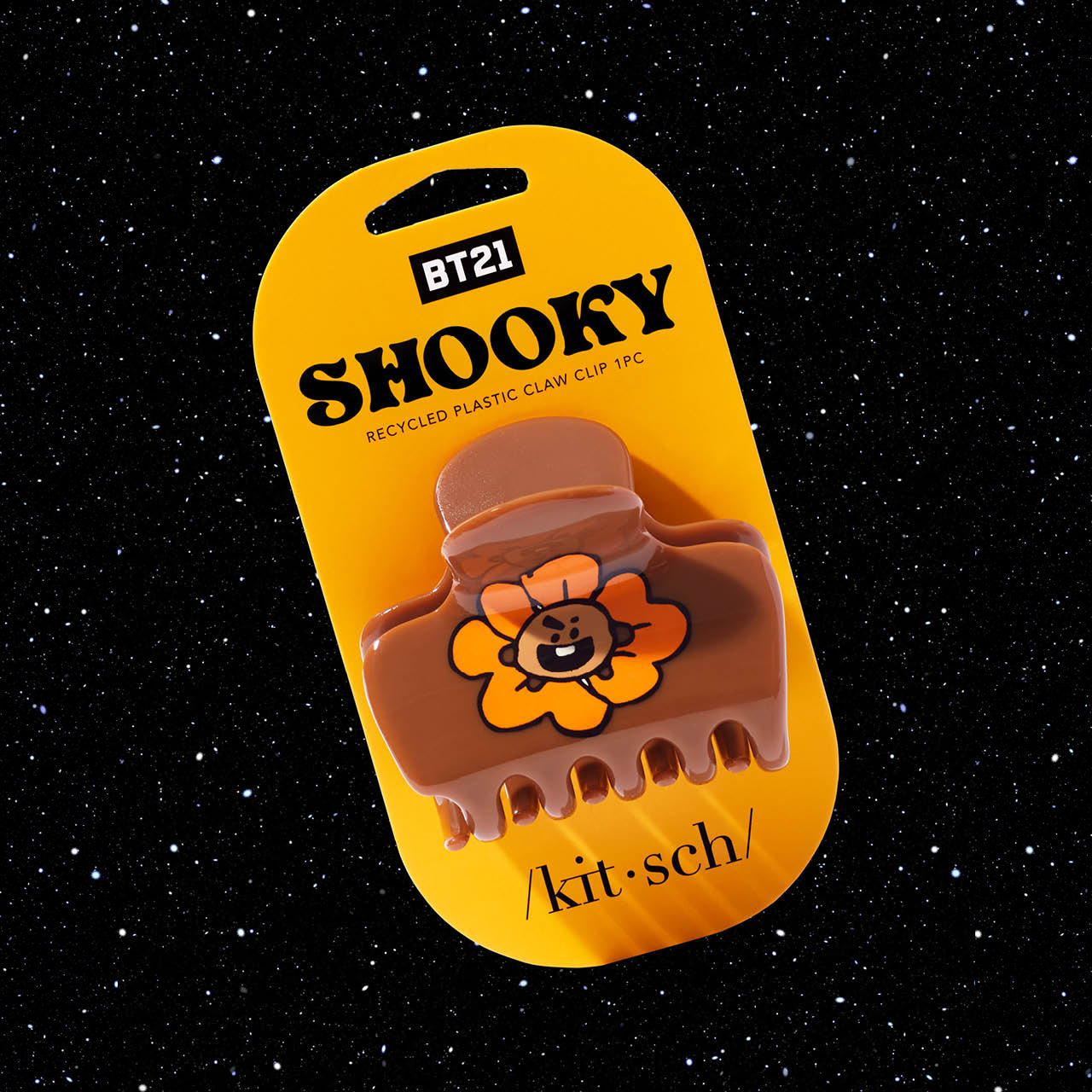 Kitsch x BT21 SHOOKY Cloud Claw Clip - packaging flat lay
