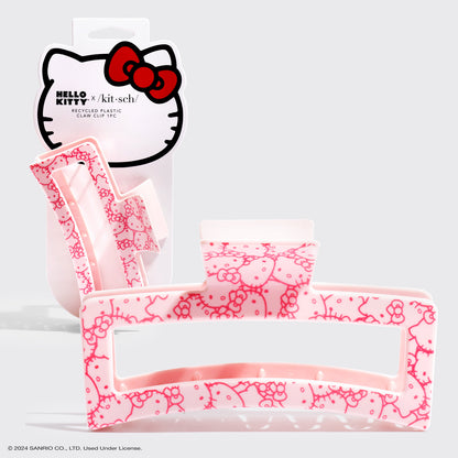 Kitsch x Hello Kitty Jumbo Claw Clip Pink Kitty Faces - hero product shot