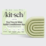 KITSCH Tea Tree & Mint Clarifying Conditioner Bar – plastic-free solid conditioner for oily scalp and product buildup