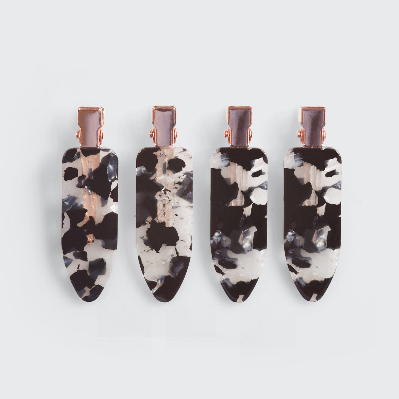 KITSCH Eco-Friendly Creaseless Clips 4pc Black Terrazzo — Product