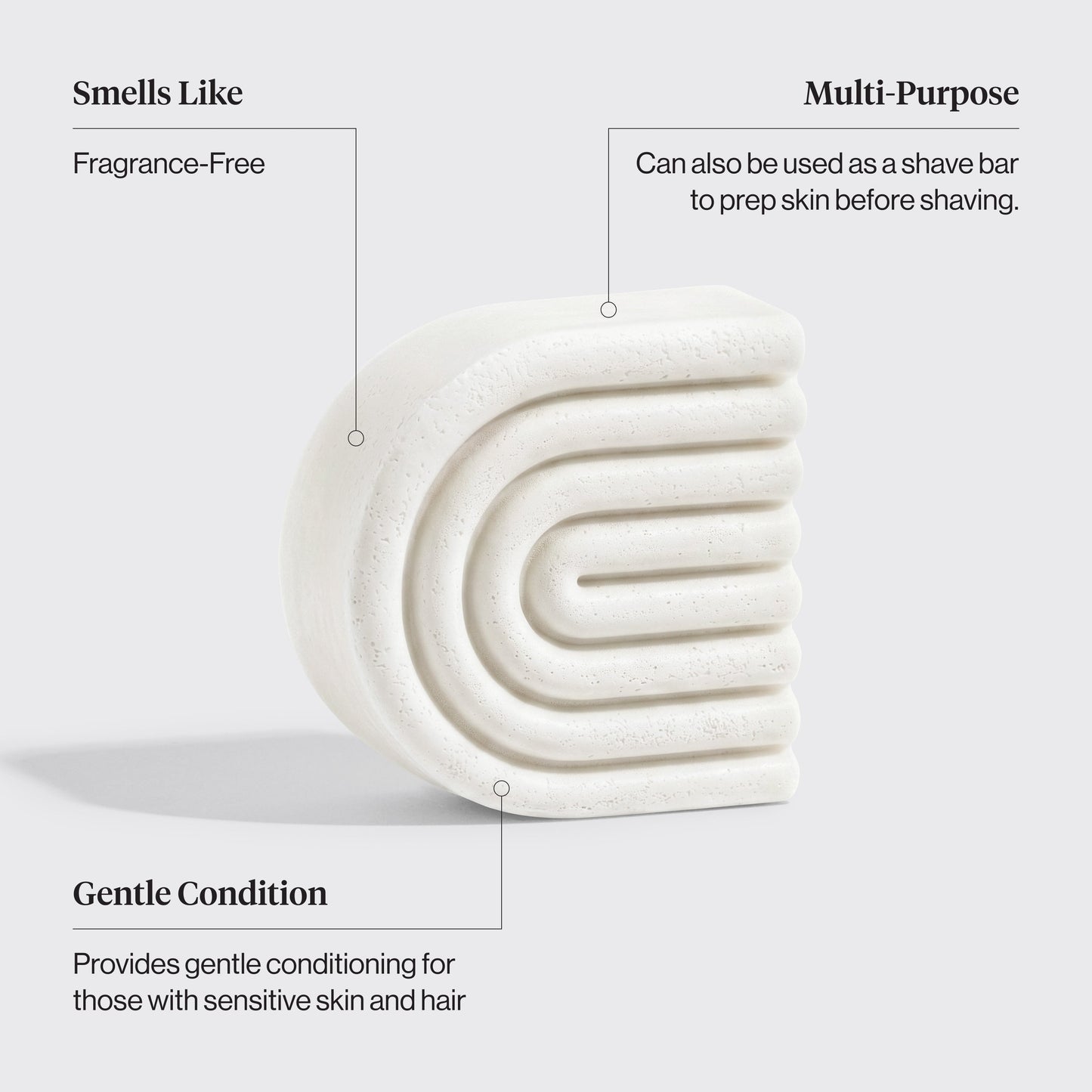 KITSCH Ultra Sensitive Conditioner & Shave Bar ingredients – 5-ingredient sulfate-free formula for sensitive scalp and skin