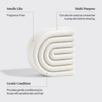 KITSCH Ultra Sensitive Conditioner & Shave Bar ingredients – 5-ingredient sulfate-free formula for sensitive scalp and skin