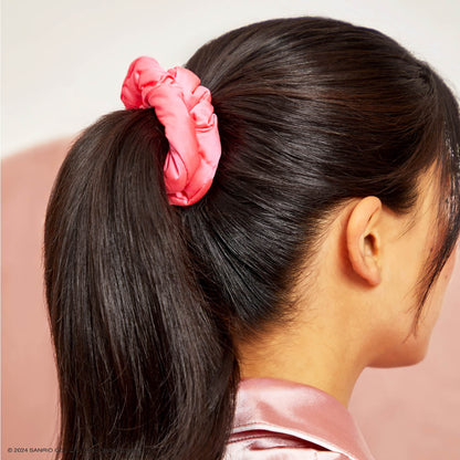 KITSCH Kitsch x Hello Kitty Puffy Scrunchies 3pc Set — product detail showing Hello Kitty collab design — soft puffy texture adds volume and hold without damage