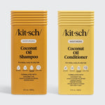KITSCH Moisturizing Coconut Oil Shampoo & Conditioner Combo set, 12 fl oz each, for kinky, curly & coily hair